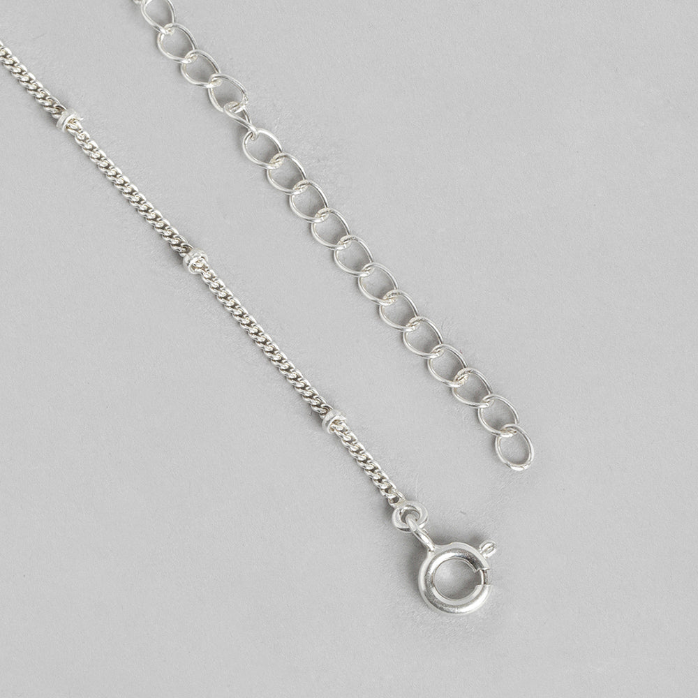 92.5 Silver Green Hamsa Necklace