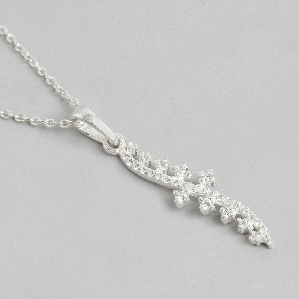 Silver Long Zircon Necklace