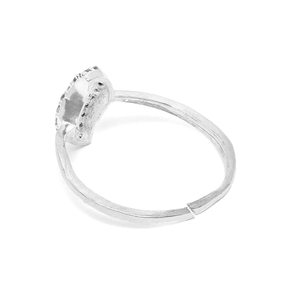 Sparkling Zircon Silver Ring