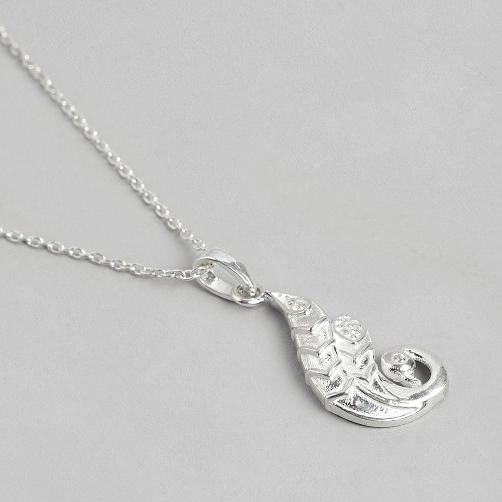 Silver Peacock Necklace