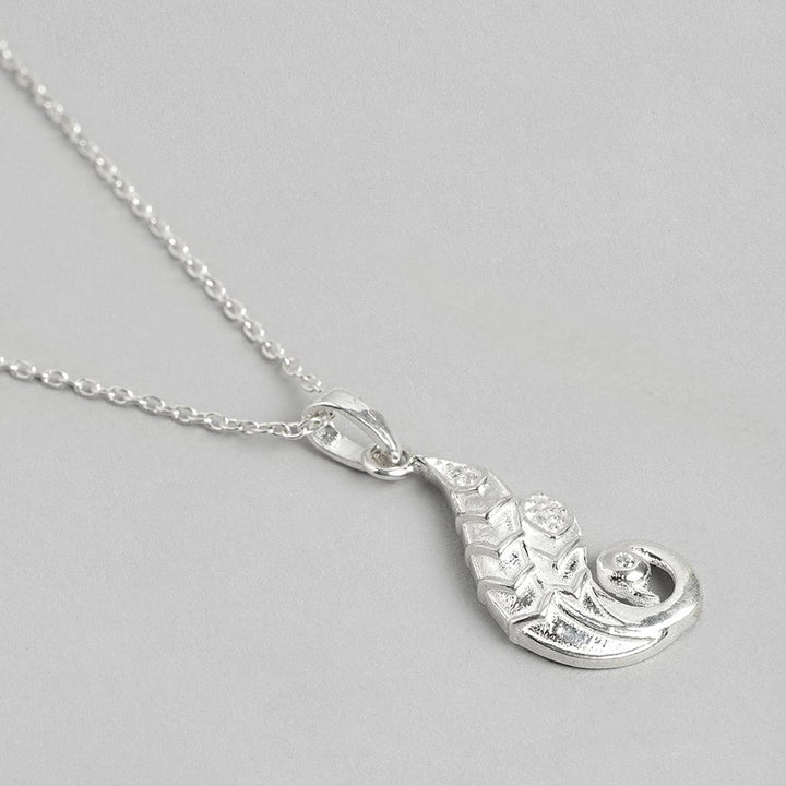 Silver Peacock Necklace