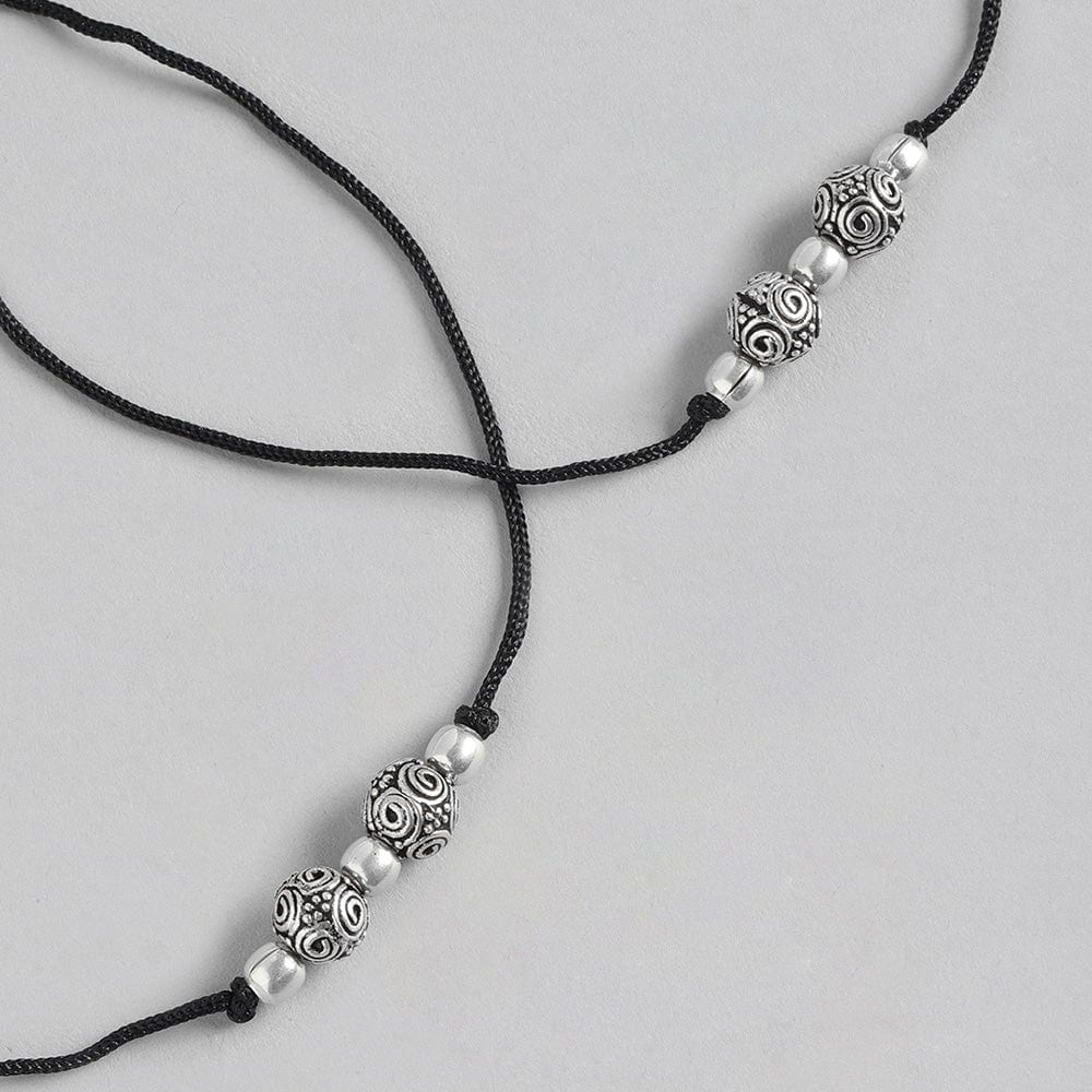 Silver Round Bead Anklet