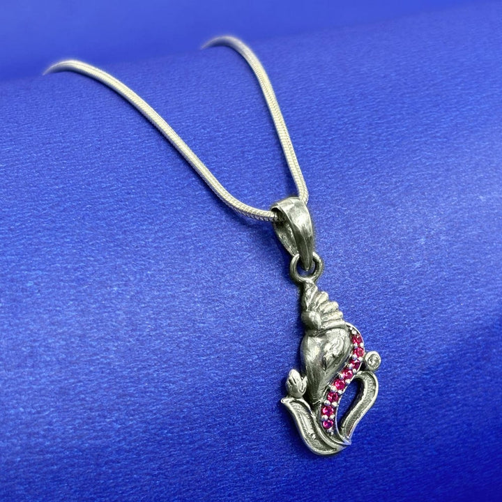 Sterling Silver Ganpati Pendant and Chain