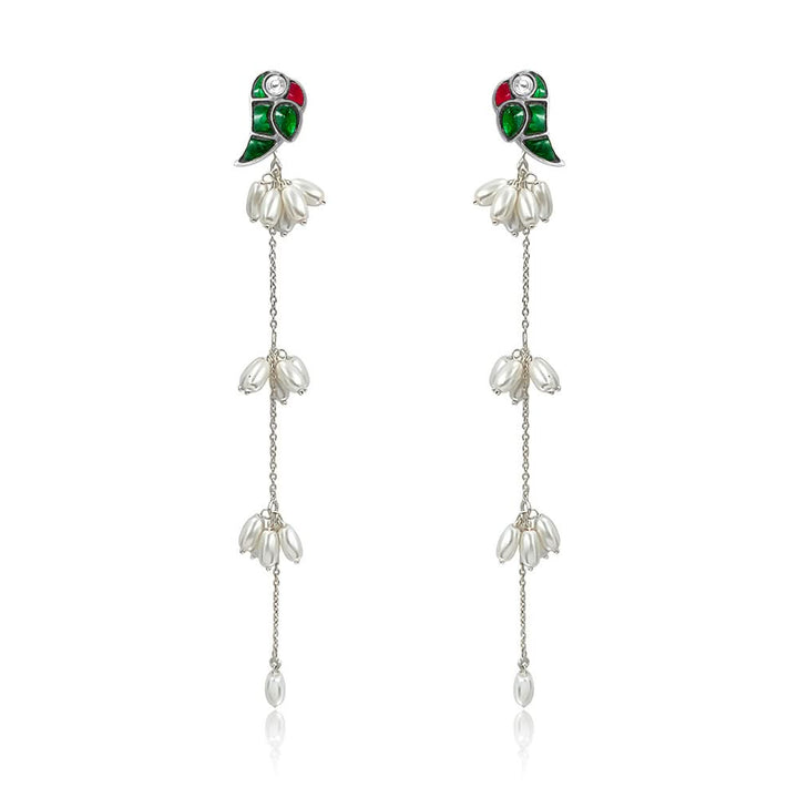Mithu Pearl Dazzlers Silver Earrings