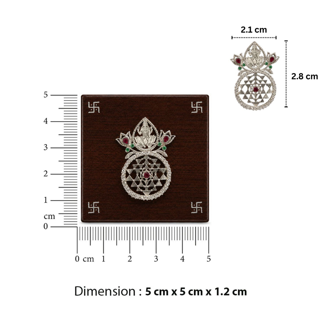 Silver 925 Varalakshmi Kalasham Keepsake with Shree Yantra