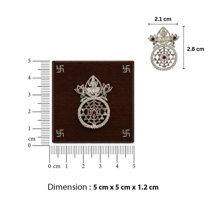 Silver 925 Varalakshmi Kalasham Keepsake with Shree Yantra