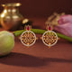Unniyarcha 925 Silver Gold-Plated Shree Yantra Earrings