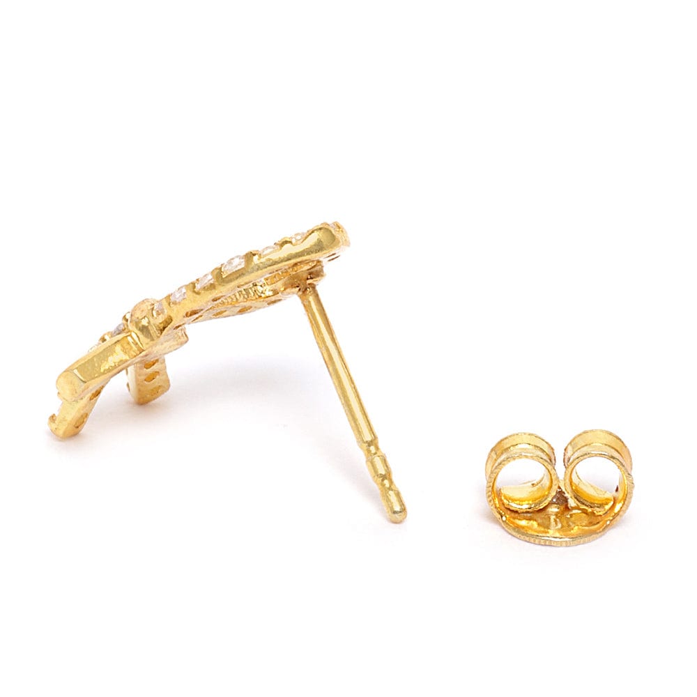 Gold plated Silver Zircon Earring