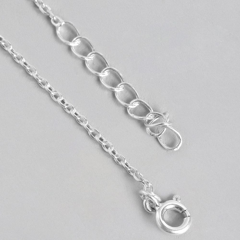 Silver Zircon Heart Necklace