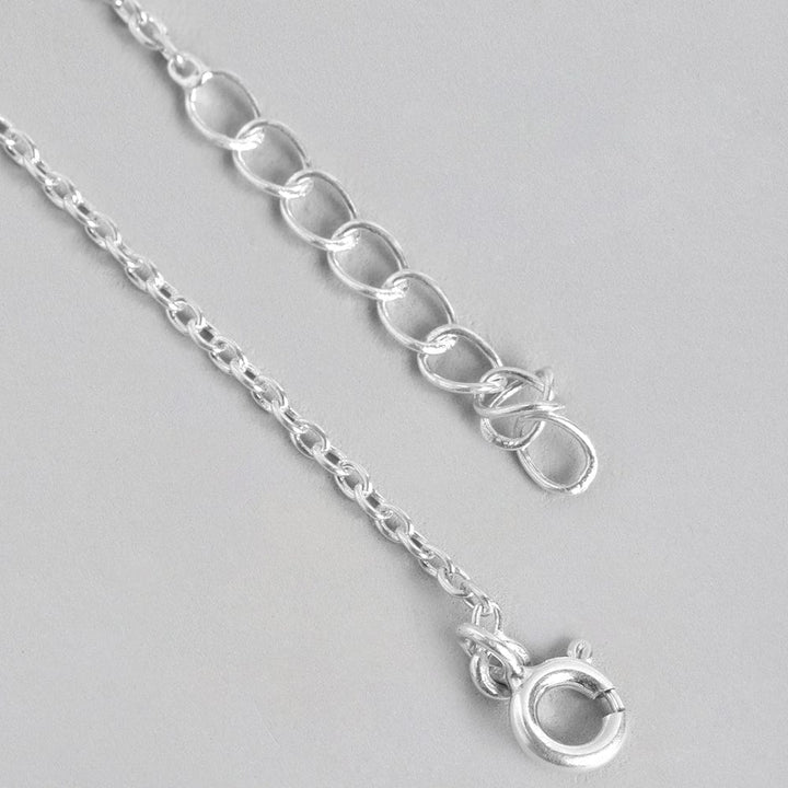 Silver Zircon Heart Necklace