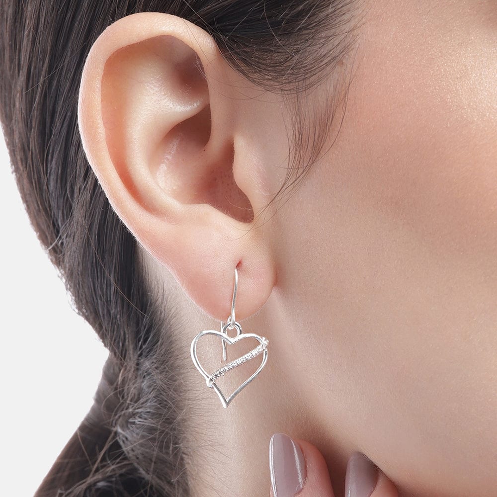 Silver Heart Earrings