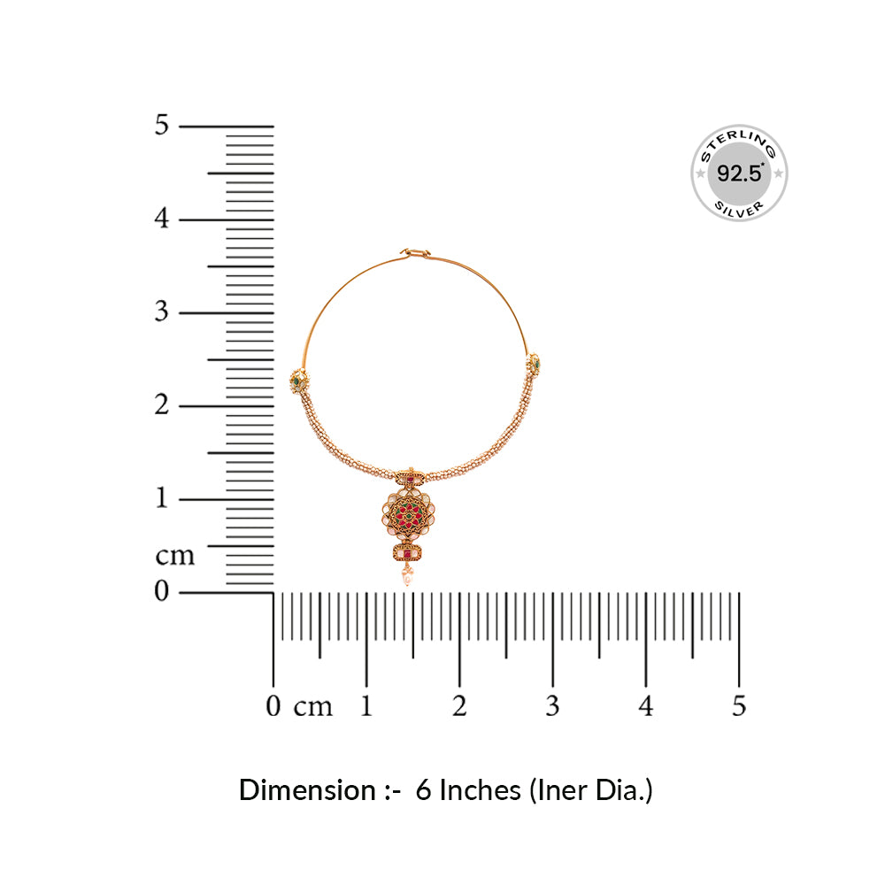 Phool Silver 925 Hasli Necklace