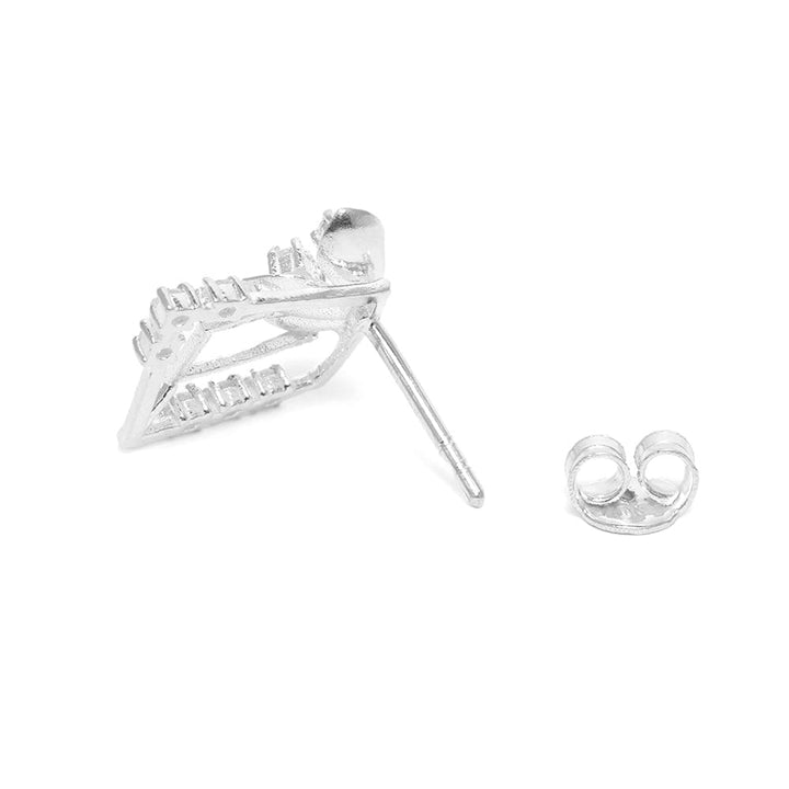 Serene Silver Zircon Studs