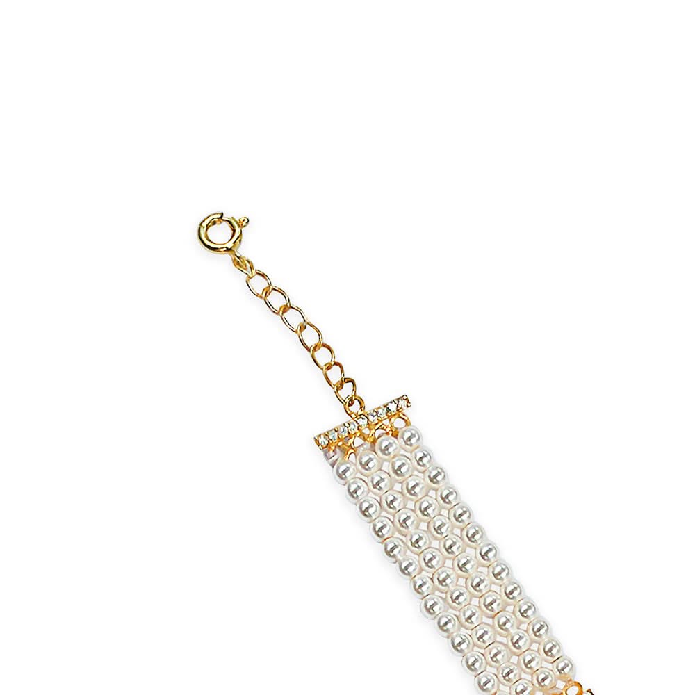 Mithu Emerald Charm Silver 24k Gold Plated Bracelet