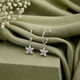 925 Sterling Silver Lightweight Floral Charm Hoop Earrings