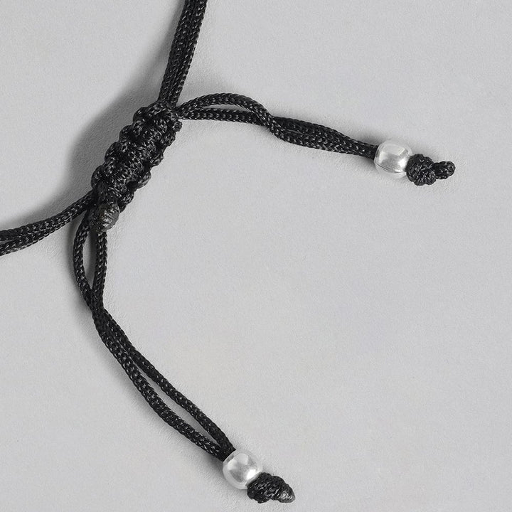 Thread Silver Anklet With Tribal Motif