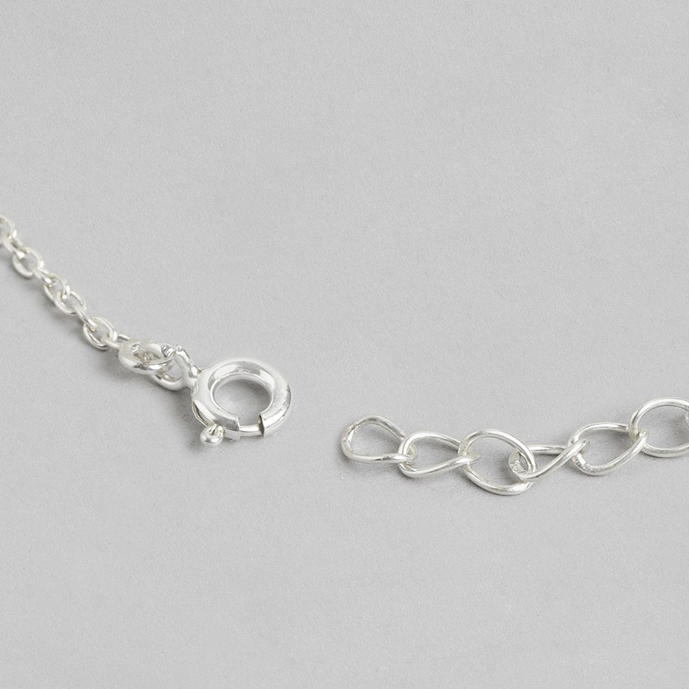 Silver Long Zircon Necklace