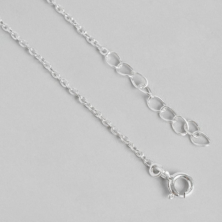 Silver White Flower Necklace