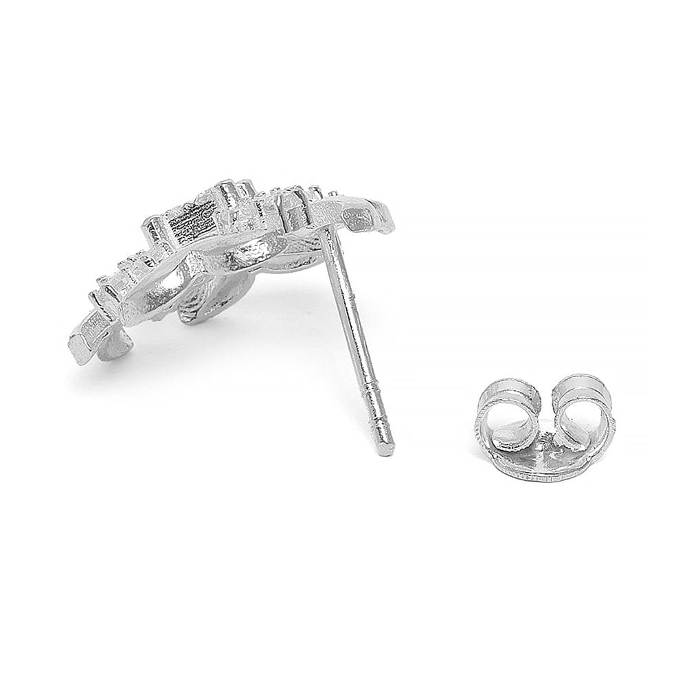 Dazzling Silver Zircon Studs