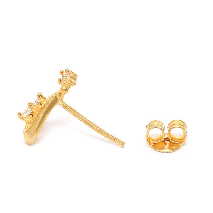 Gold plated Zircon Silver Earring