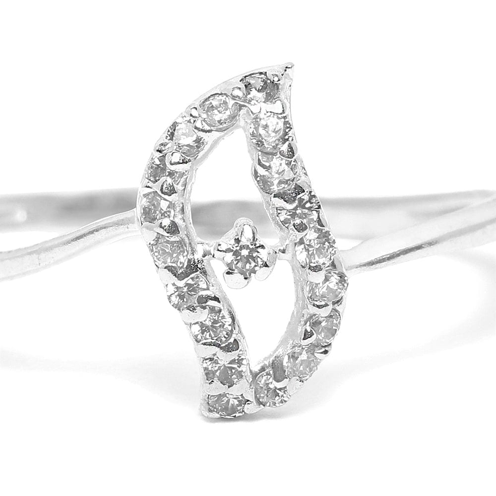 Sparkling Zircon Silver Ring