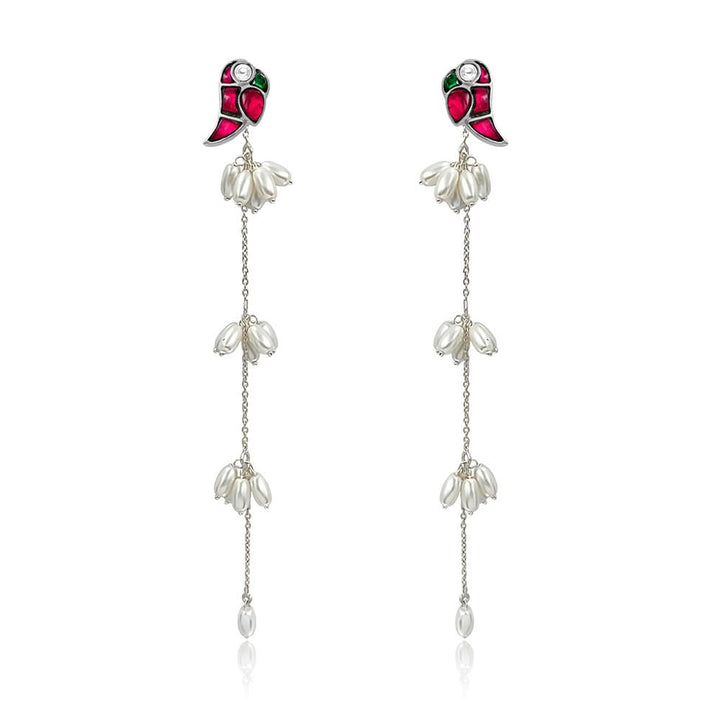 Mithu Pearl Dazzlers Silver Earrings
