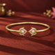 Silver Duo Padma Cuff Bracelet
