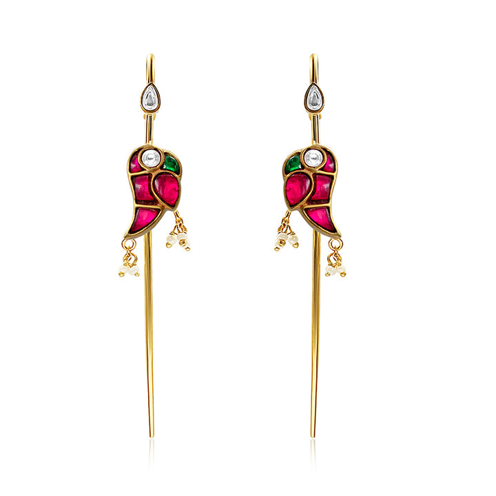 Mithu Silver 24k Gold Plated Needle Earcuff