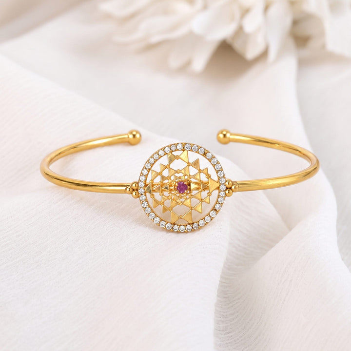 Mahalakshmi Yantra Cuff Bracelet