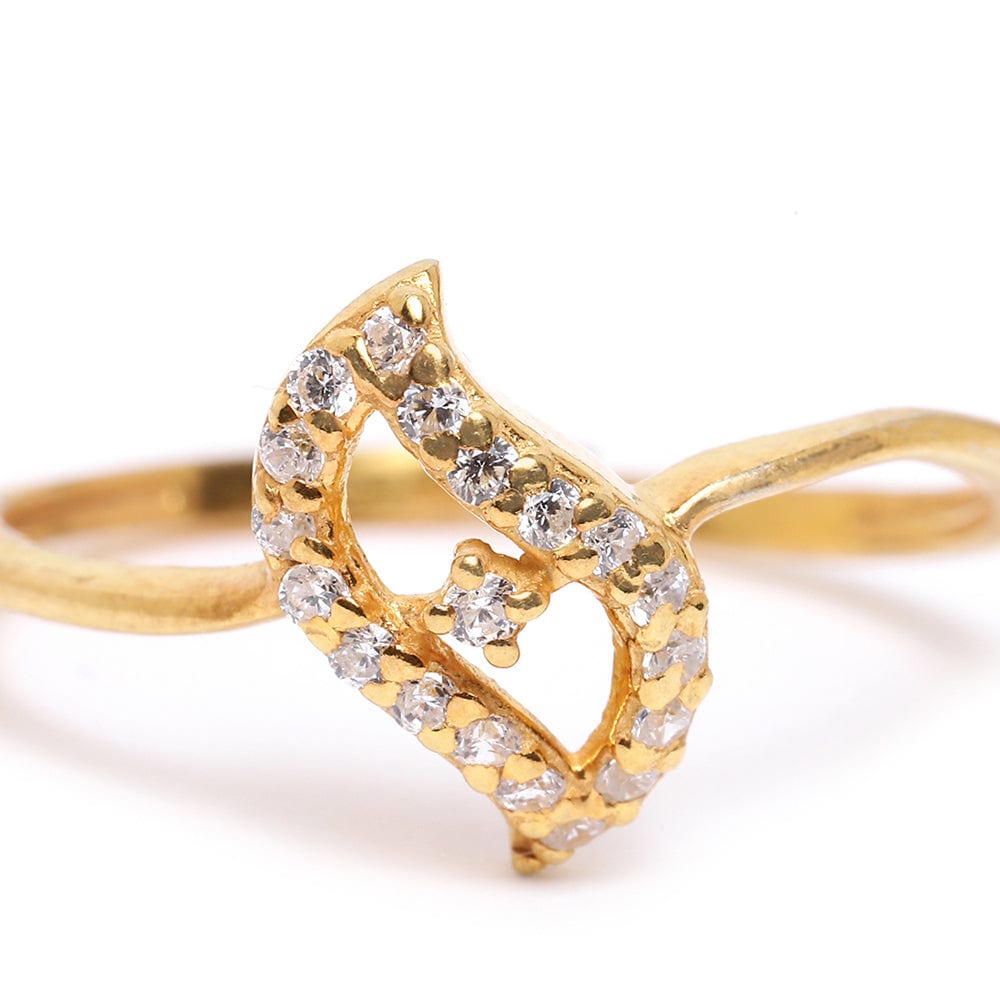 Gold Plated Zircon Silver ring