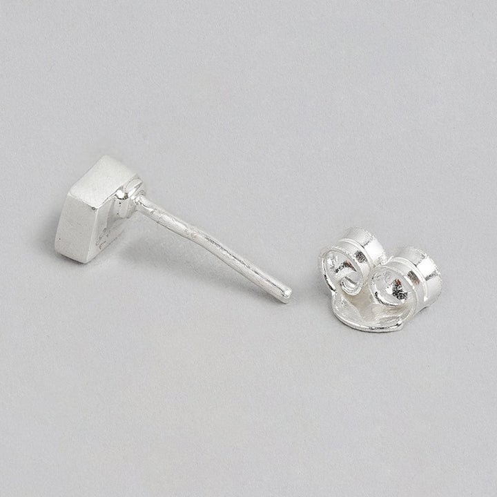 92.5 Silver Cubic Stud Earrings