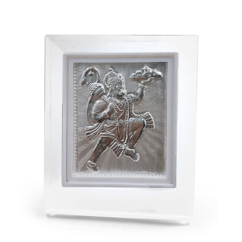 Sacred Pure 925 Silver Hanumann jii  Keepsake with Chandan Tilak Set