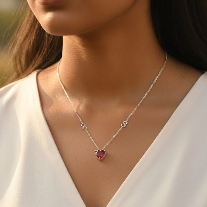Silver Love Infinity Necklace