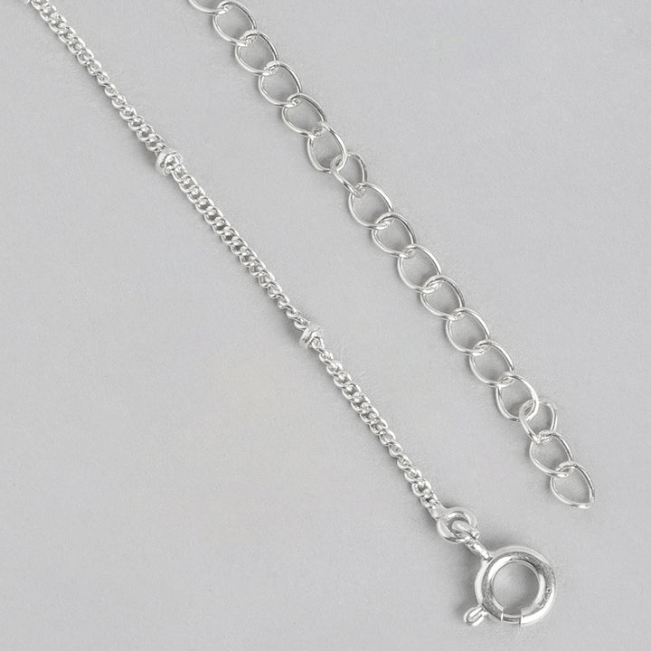 92.5 Silver White Spiral Necklace