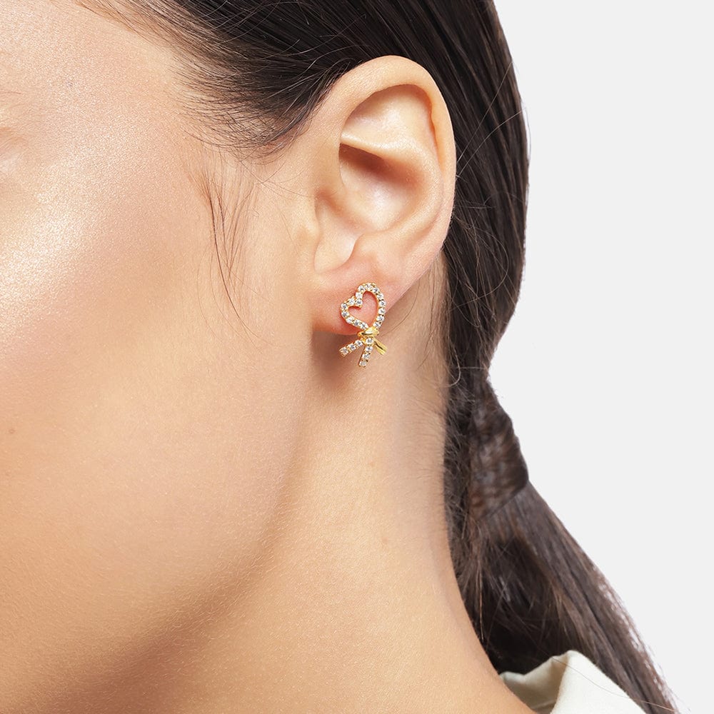 Gold plated Silver Zircon Earring