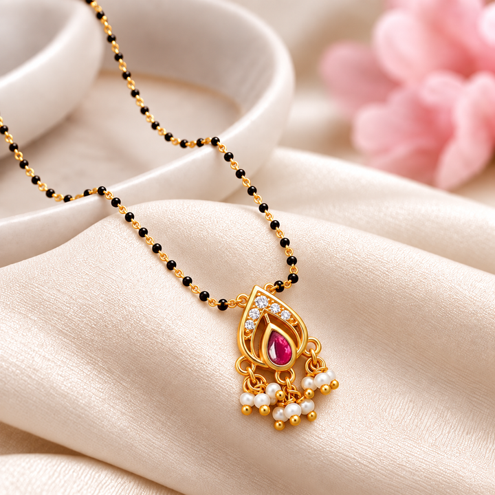 925 Silver Heirloom Teardrop Mangalsutra