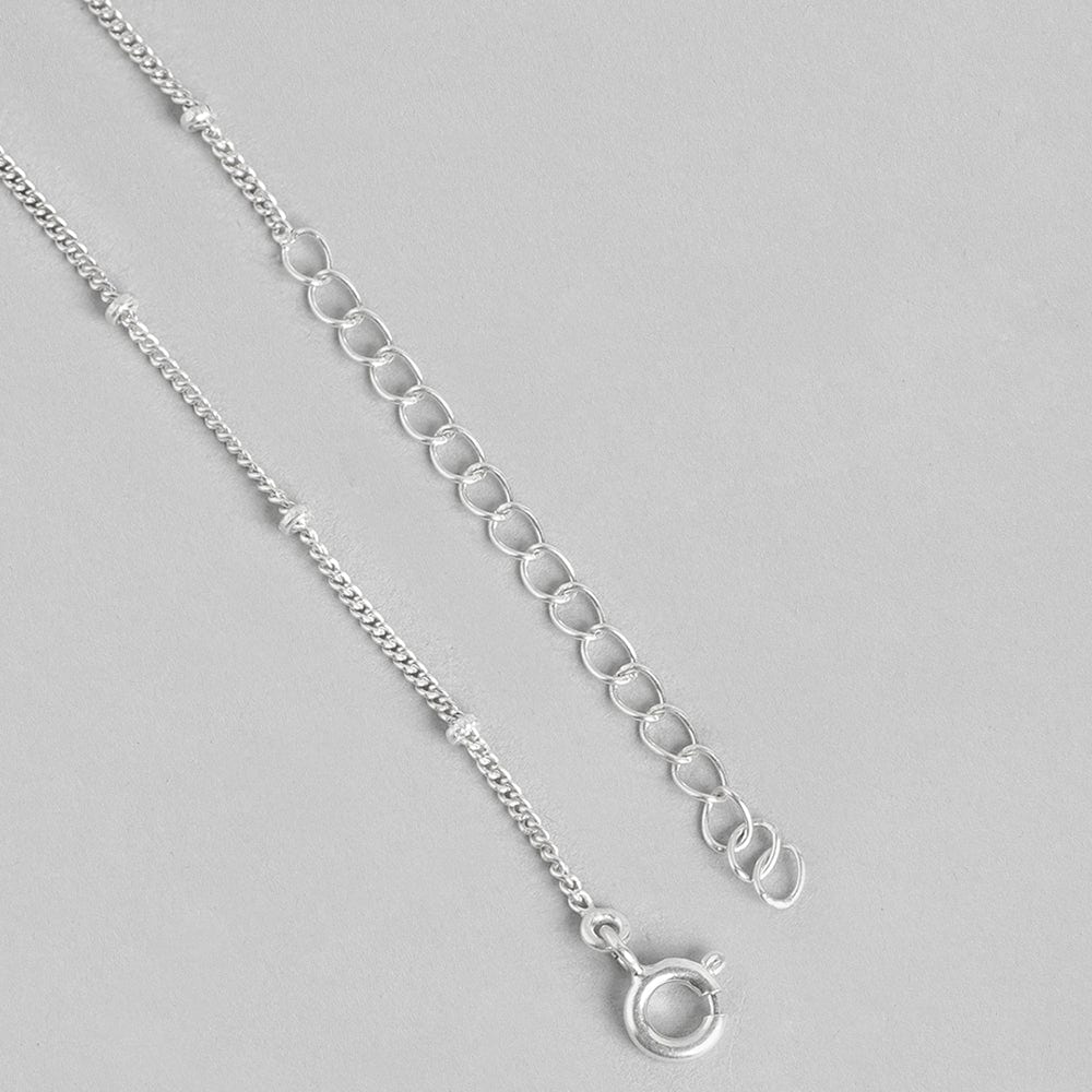 92.5 Silver Cubic red Drop Stud Necklace