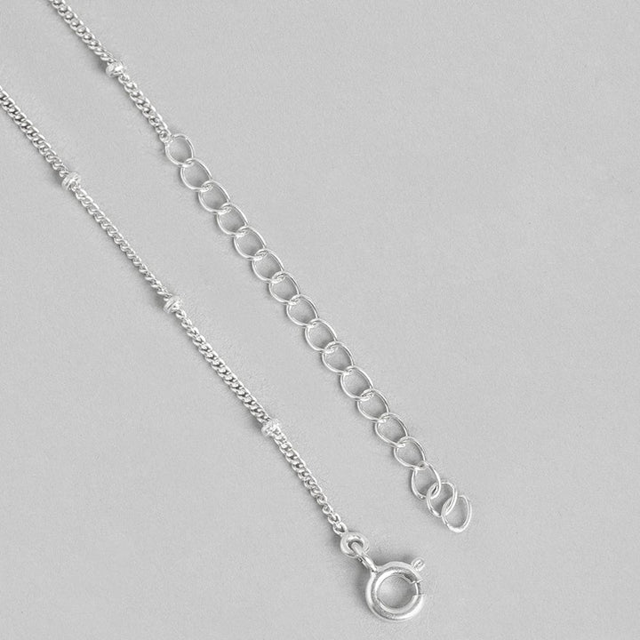 92.5 Silver Cubic red Drop Stud Necklace