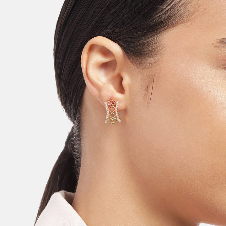 minimal Gold Plated Silver Studs