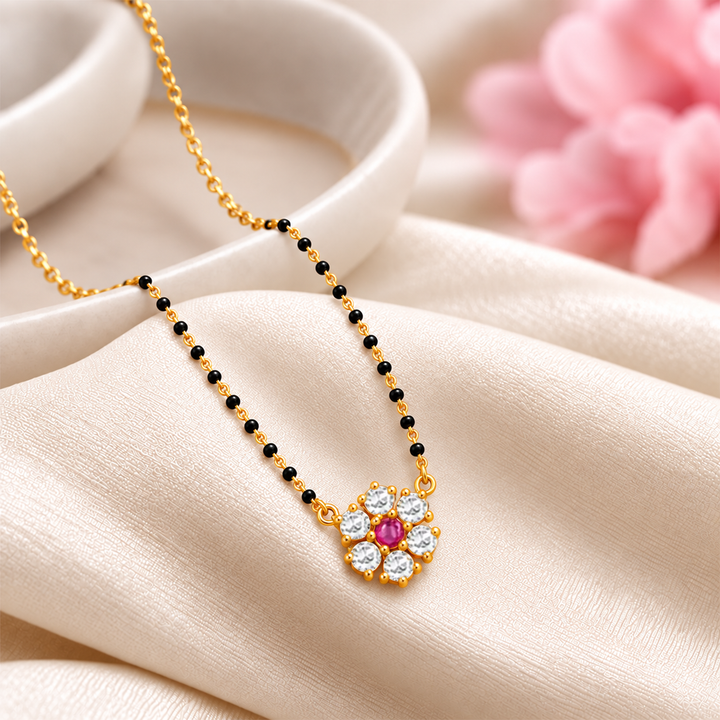 925 Silver Daisy Mangalsutra