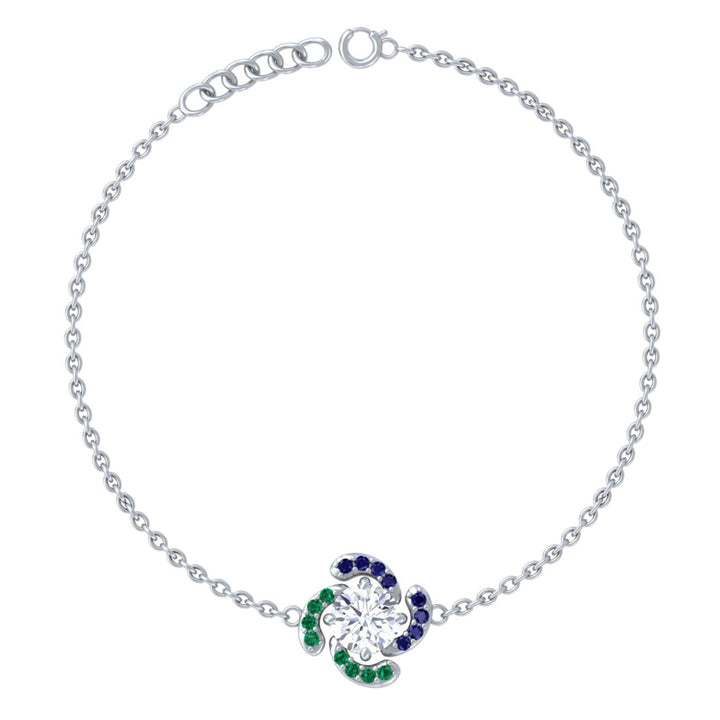 Silver 925 Crystal Crest Bracelet