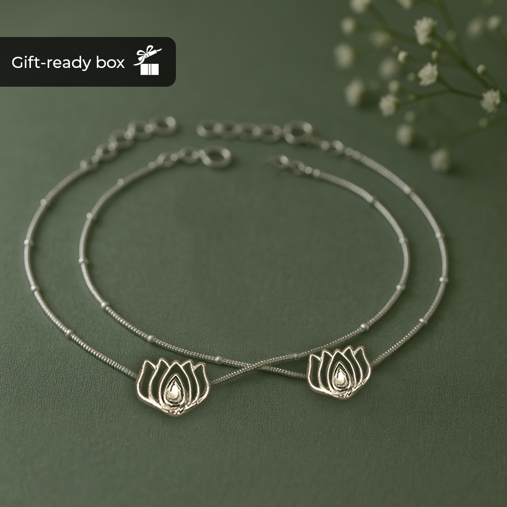 Lotus 92.5 Sterling Silver Anklet
