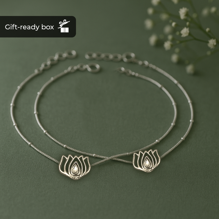 Lotus 92.5 Sterling Silver Anklet