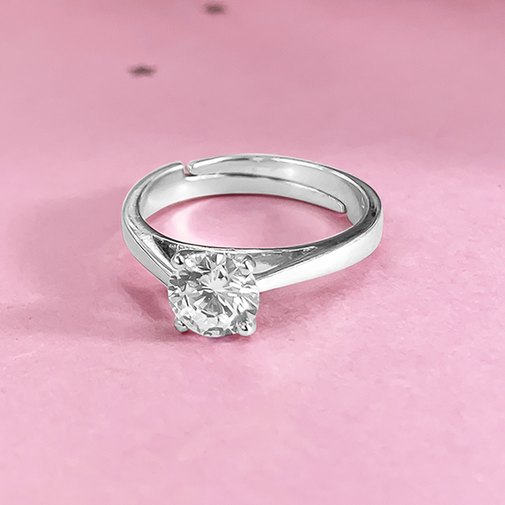 92.5 Sterling Silver Solitaire ring