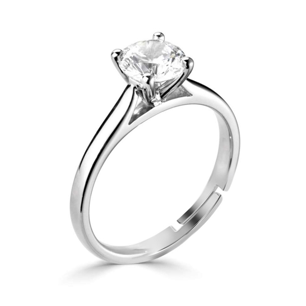 92.5 Sterling Silver Solitaire ring