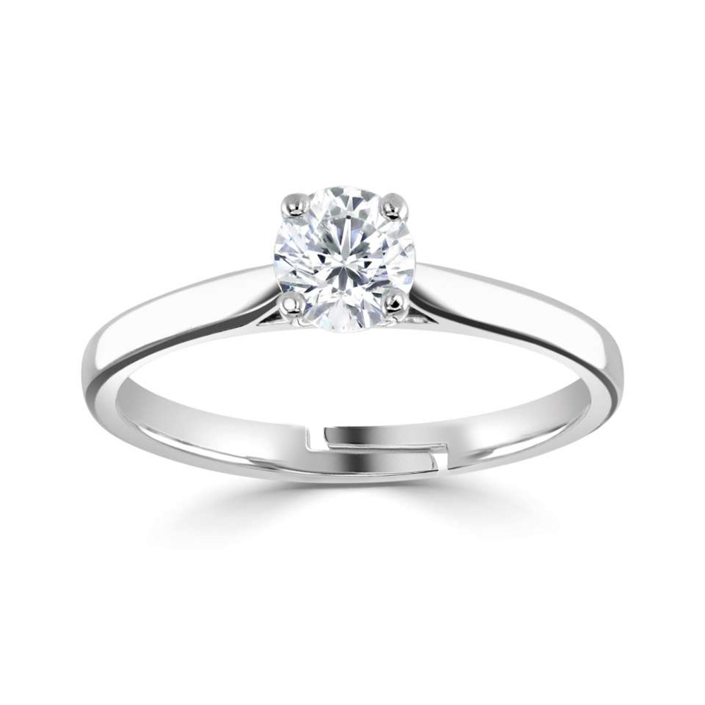 92.5 Sterling Silver Solitaire ring