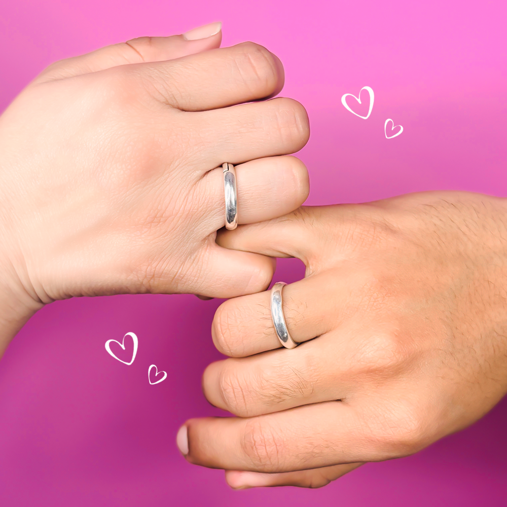 Sterling Silver Couples Ring – Unniyarcha