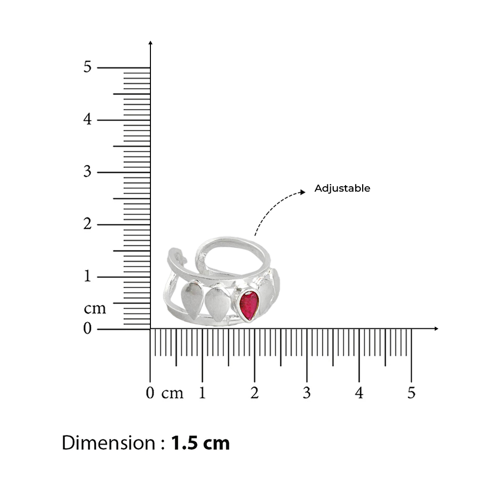 92.5 Sterling Silver pink Toe ring