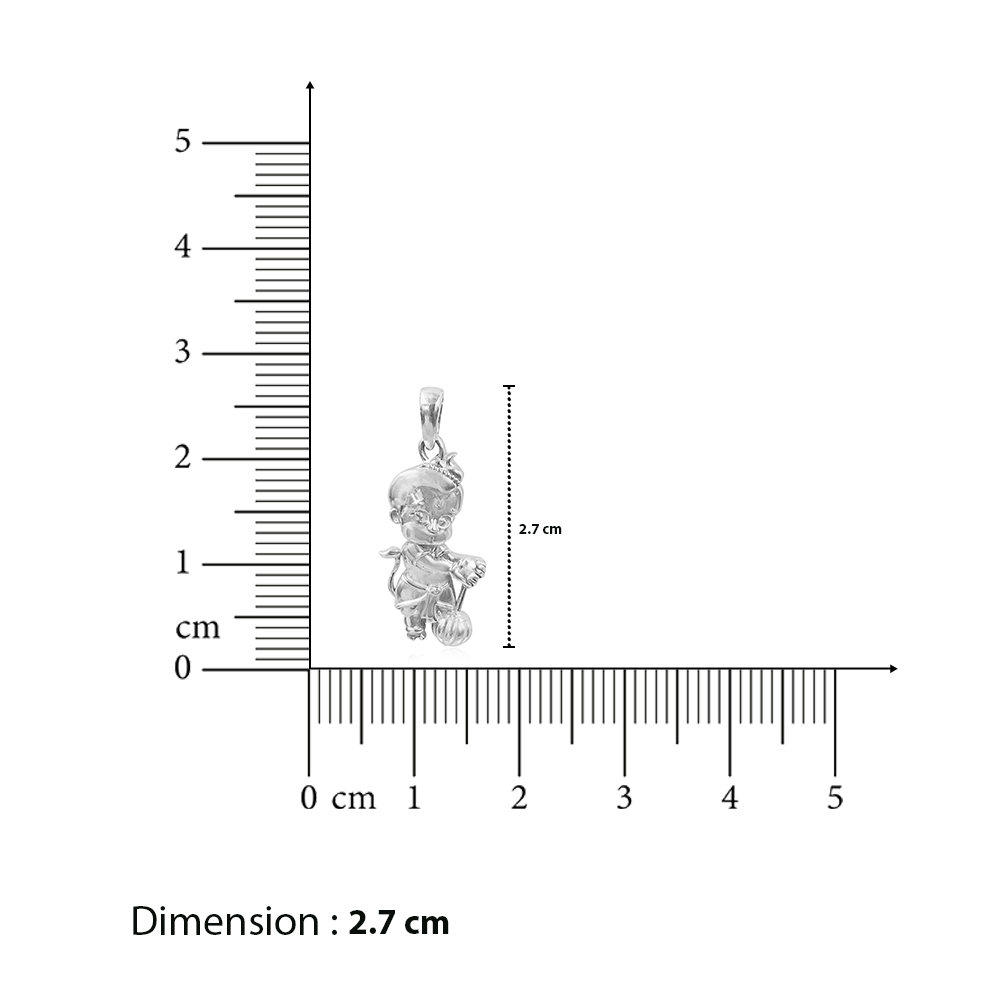 92.5 silver bal hanuman pendant