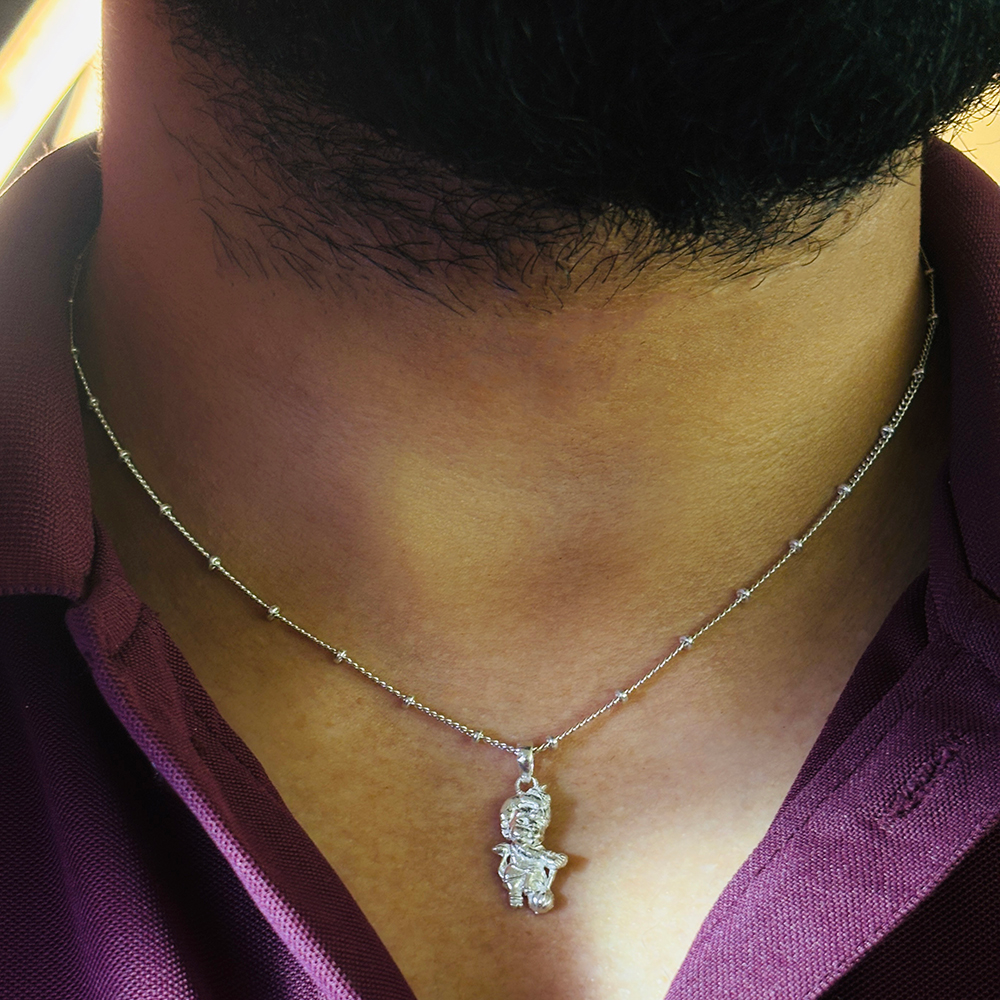92.5 silver bal hanuman pendant